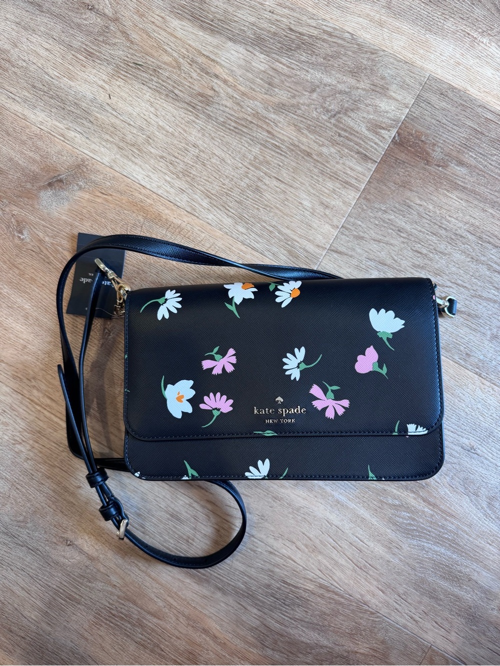 Kate Spade New York Madison Floral Waltz Flap Convertible Crossbody bag NWT
